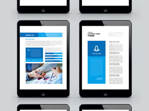 藍色主調企業形象畫冊 文藝創作與專業設計的融合